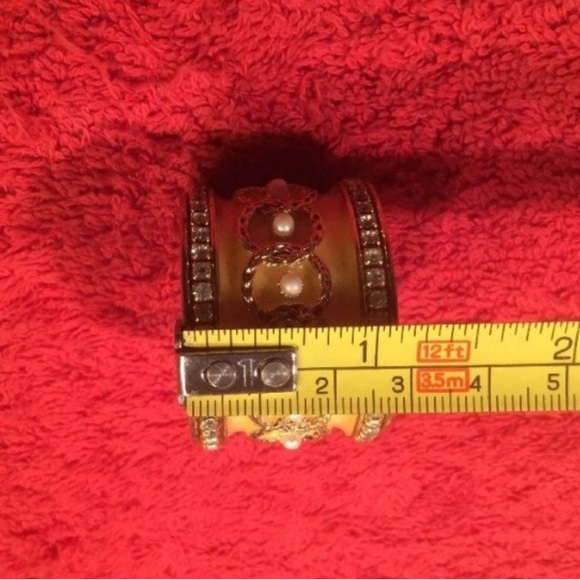 Beautiful Vintage Faberge Crystal & Enamel Napkin Ring Holders Set Of 8 m60 - Picture 11 of 11